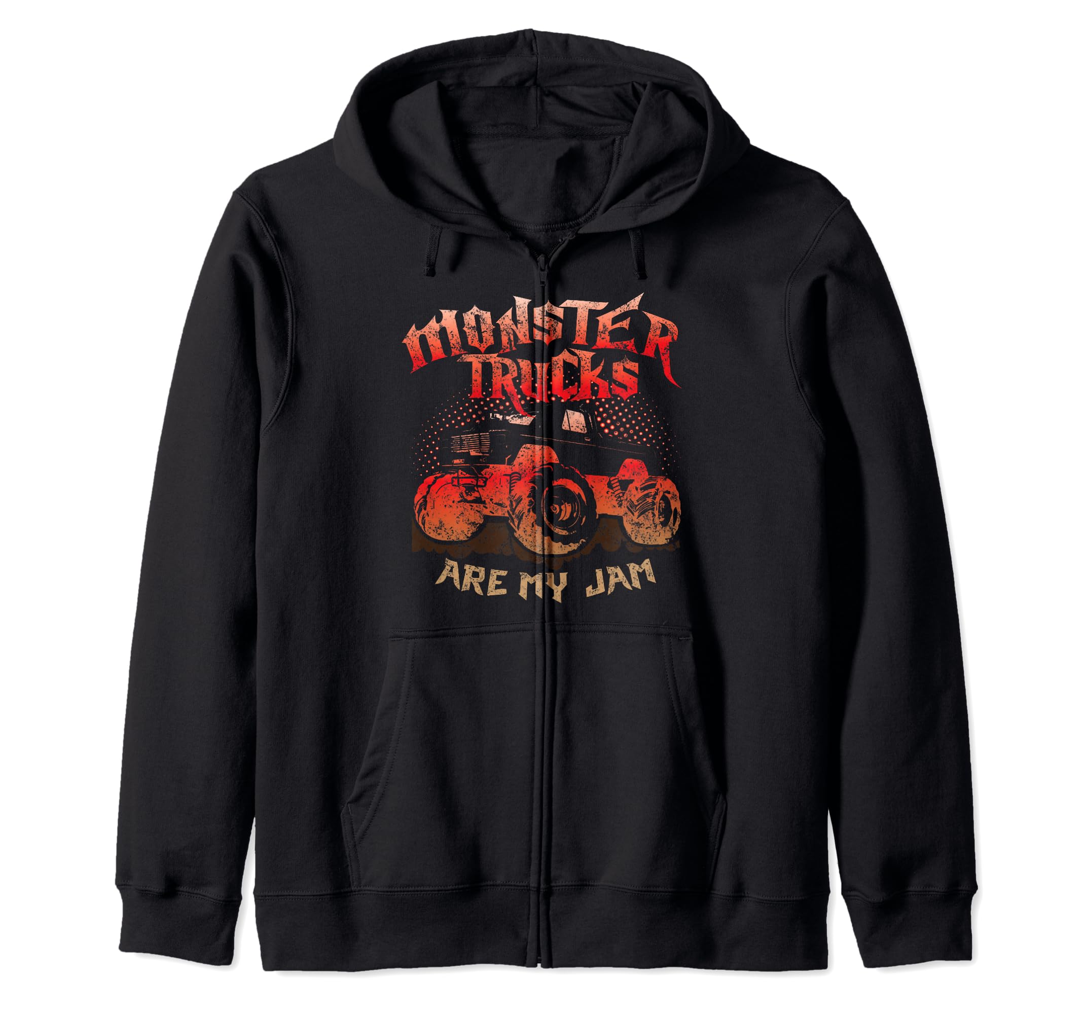

Monster Trucks Are My Jam Big Car Lovers Monster Truck Zip Hoodie