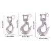304 Stainless Steel Trigger Clevis Swivel-Eye Lifting Snap Tone Hook Wire Rope Lifting Hook With 150/ 350/650KG Loading Capacity