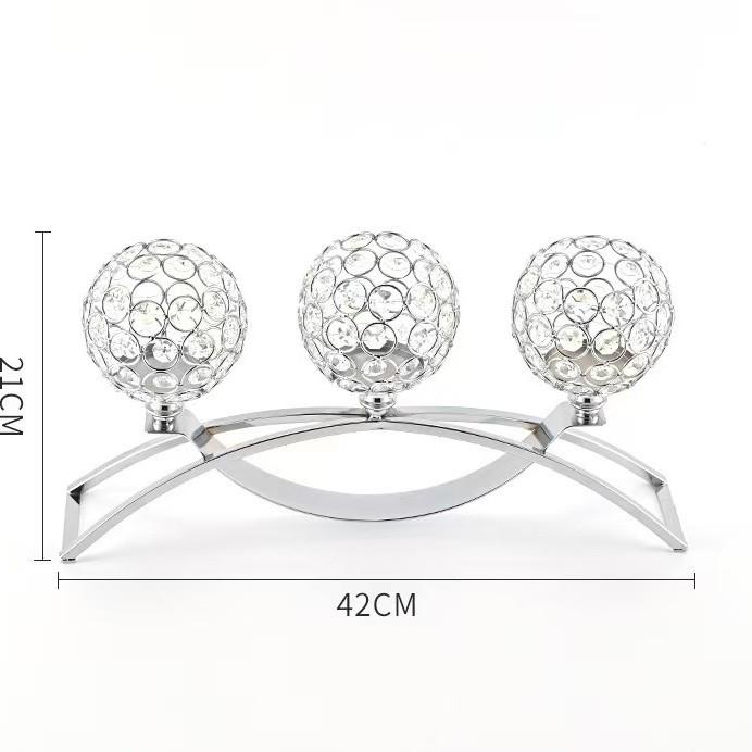 

Crystal Arch Bridge Candlestick for Weddings and Dinners срібний