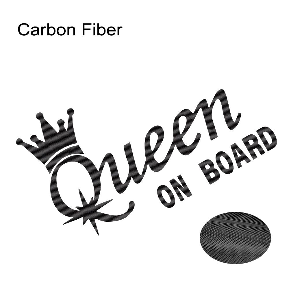 Kreativer Autoaufkleber Kronen-Design QUEEN AN BORD Vinyl-Abziehbild Wasserdicht Personalisierte Auto-Styling Dekoratives Aufkleber-Zubehör