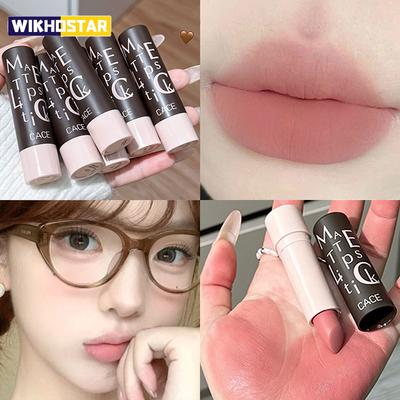 Vintage Party Sametová Matná Rtěnka Růžový Krém Hedvábný Finish Dlouhotrvající Voděodolná Plné Krytí Nahý Tón na Rty Balzám Make-up