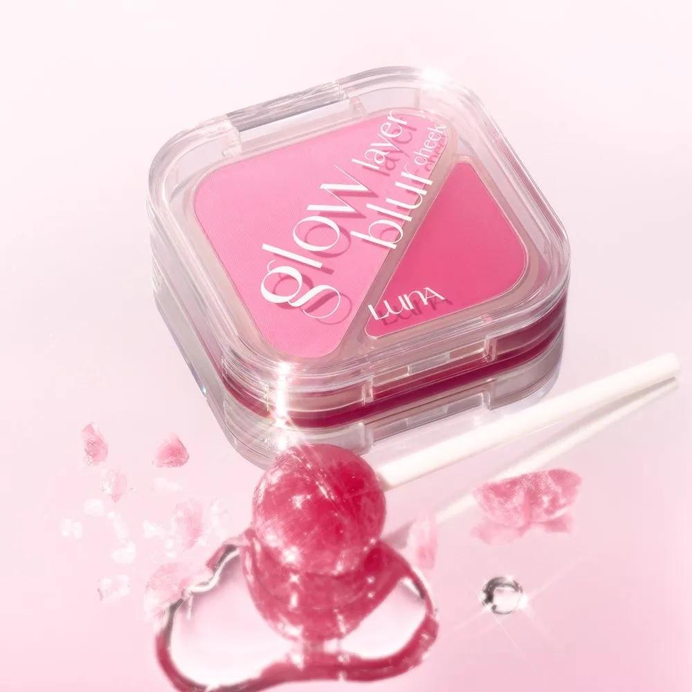 

LUNA Glow Румяна Теплый тон Холодный тон Макияж Слой Размытие No. 11 Pink Lollipop