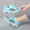Rimocy Høst Plattform Kilesko Sneakers Kvinner Pustende Mesh Luftpute Sportssko Kvinne Blandet Farge Strikkede Fritidssko