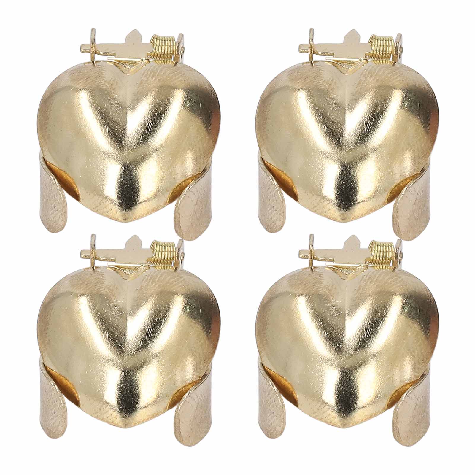 

4 шт. Автоматический гаситель свечей, металлический изысканный автоматический гаситель свечей для 0,7Диаметр 1 дюйм Heart Shape Gold