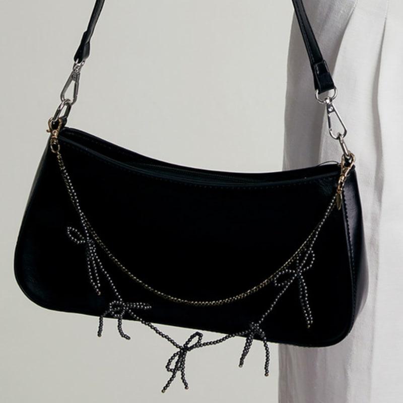 Eireve PEARL RIBBON BAG CHARM_GREY