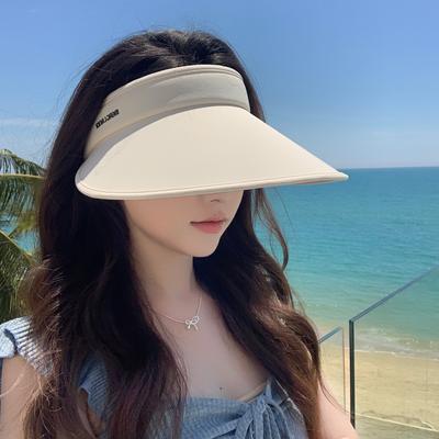Big Brim New Summer Empty Top Sun Hat Anti Uv Female Outdoor Visor Cap Wide Large Brim Beach Sunhat Lady Casual Shade Straw Hat