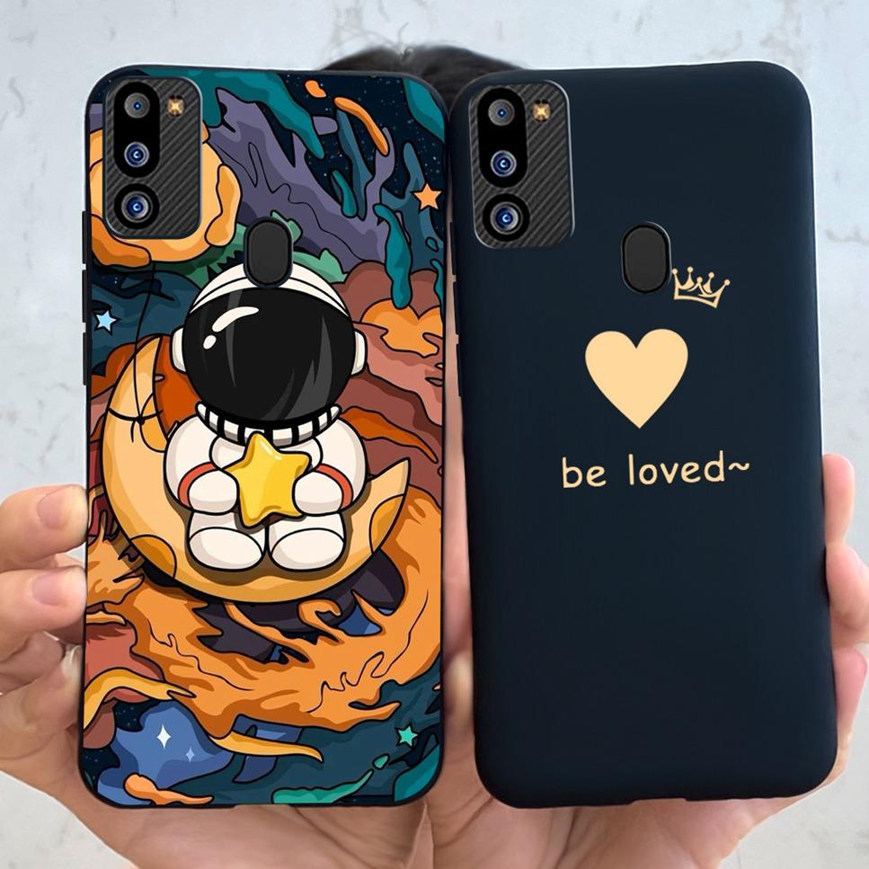 For Samsung Galaxy M21 2021 Case Cute Cat Fashion Girl Soft Silicone Cover For Samsung M21 2021 SM-M215G Bumper Phone Case Funda