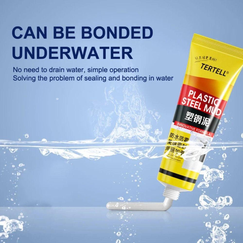 1Pcs Waterproof Epoxy Paste White Caulking Glue New Plastic Steel Mud Bathroom Toilet