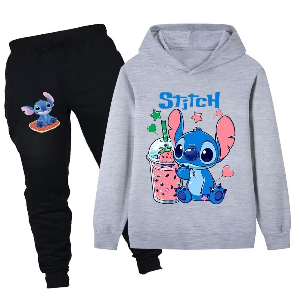 

Autumn Winter Fashionable Cute Printed Loose Warm Comfortable Children s Set Cartoon Fashion Casual Two Piece Set 160cm