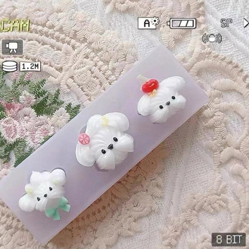 Unique Ornament Mould Dog Shaped Silicone DIY Mold Versatile Craft Moulds Clay Food Molds Suitable for DIY Hand-Making