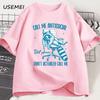 Please Dont Actually Call Me Tshirt for Unisex Unisex Funny Cotton Short Sleeve Raccoon Printed Tshirt Summer Unisexs Clothing
