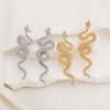 European American Twisted Snake Earrings Light Luxury Exquisite Zodiac Snake Animal Earrings For Women Trendy Fashion Jewelry