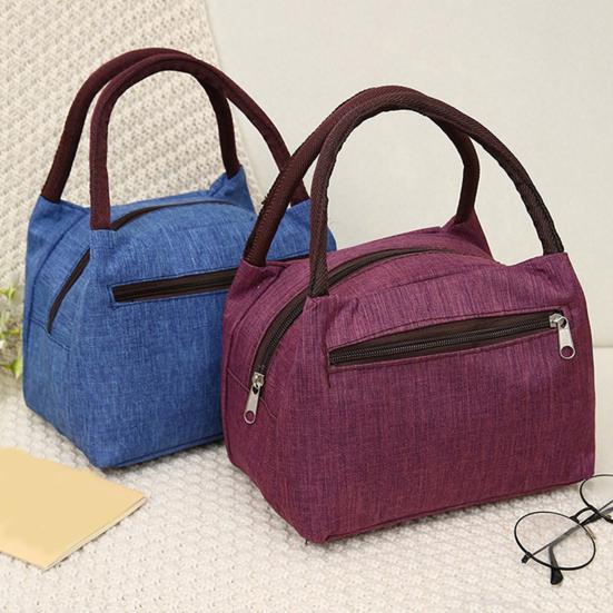 Portable Lunch Bag Thickened Oxford Waterproof Lunch Box Large Opening with Comfortable Handle for Work Travel And Mommy Bag