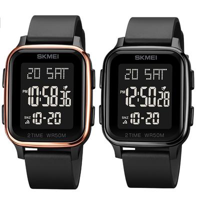 Men 5Bar Waterproof Calendar Countdown Electronic Wristwatches Clock LED Light Digital Watch