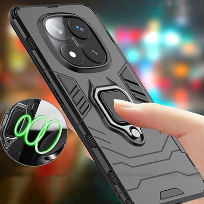 For Poco X7 Case Cover Xiaomi Poco X7 Capas New PC Phone Back Armor Bumper Shockproof Ring Magnetic Holder Fundas Poco X7 PocoX7