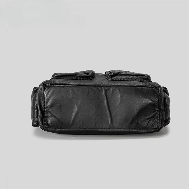 Vintage Punk Shoulder Bags Pu Leather Shoulder Crossbody Bags Large Capacity Luxury Tote Bags Travel Commuter Bag