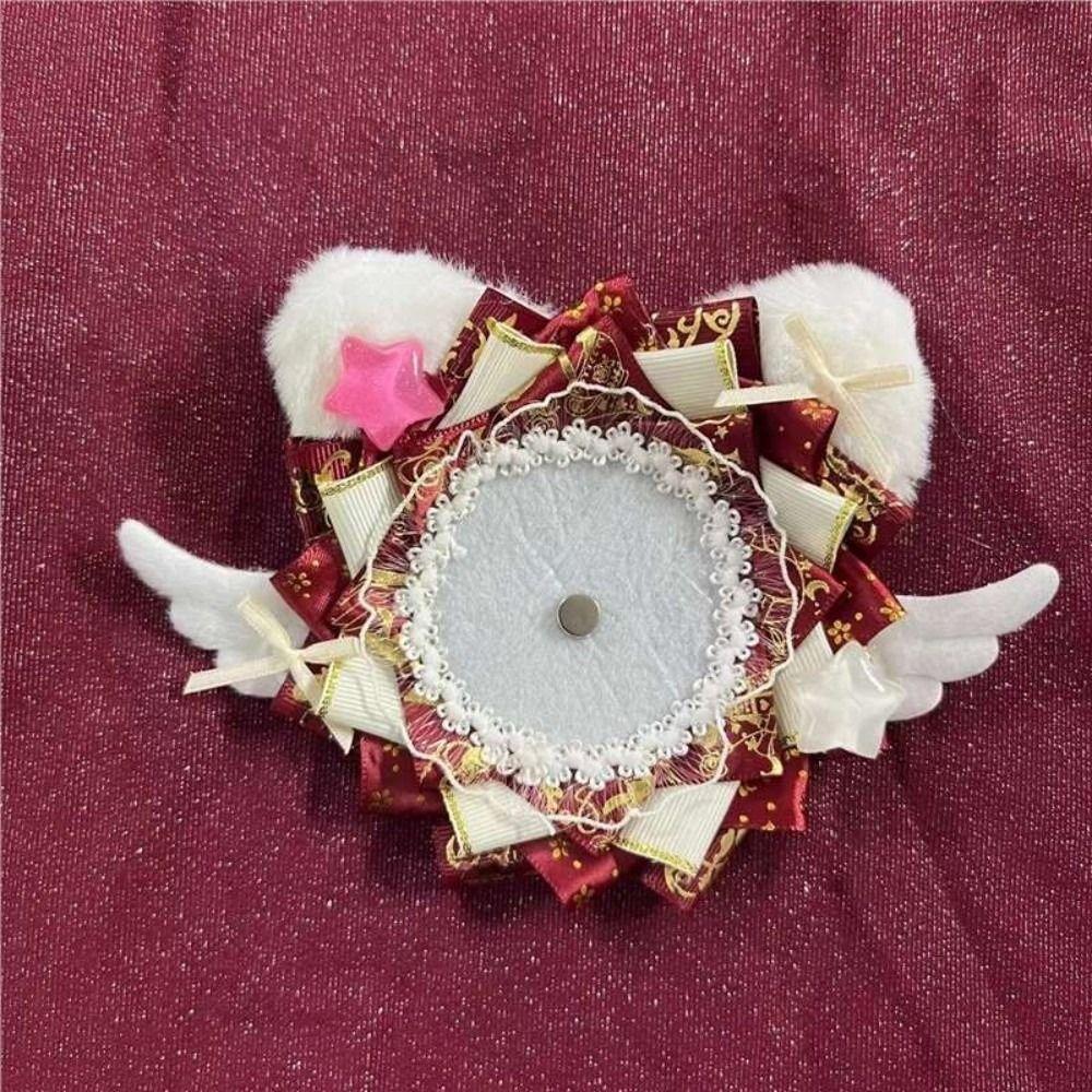 Angel Wings Badge Holder Plush Cat Ear Pins Tray Cute Itabag Decor  Anime Badge Decoration