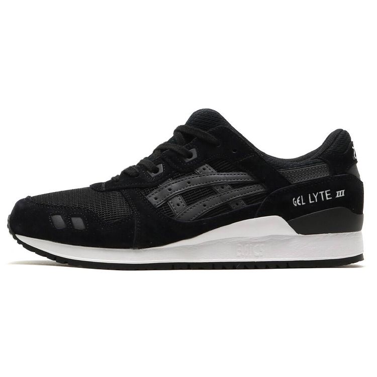 Asics Gel-Lyte 3 Comfortable Fabric Durable Low-Top Casual Running Shoes Unisex Sneaker Black White HL7Y0-9090