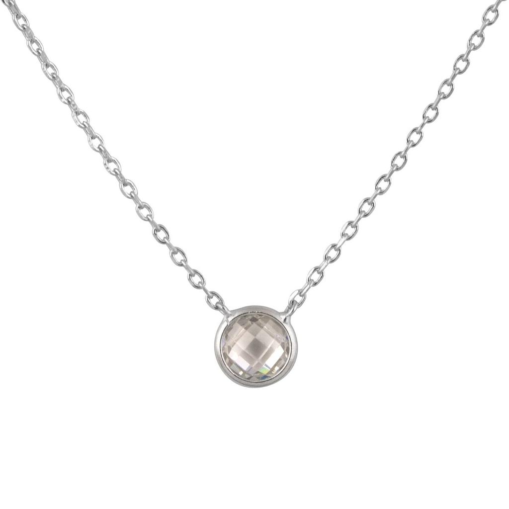 Silver Necklace with Cubic Zirkonia (2102625)
