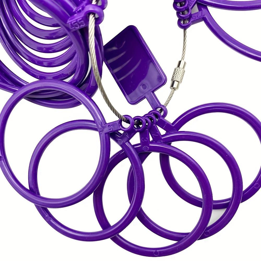 1pc Purple Plastic HK Bracelet Sizer Wrist Diameter Sizer for DIY Jewelry Making Loop Bracelet Measuring Tool