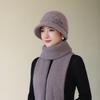 Warm Korean Rabbit Fur Thickened Fashionable Wool Basin Hat for Grandma Autumn and Winter New Style Middle Aged and Elderly Women's Hat