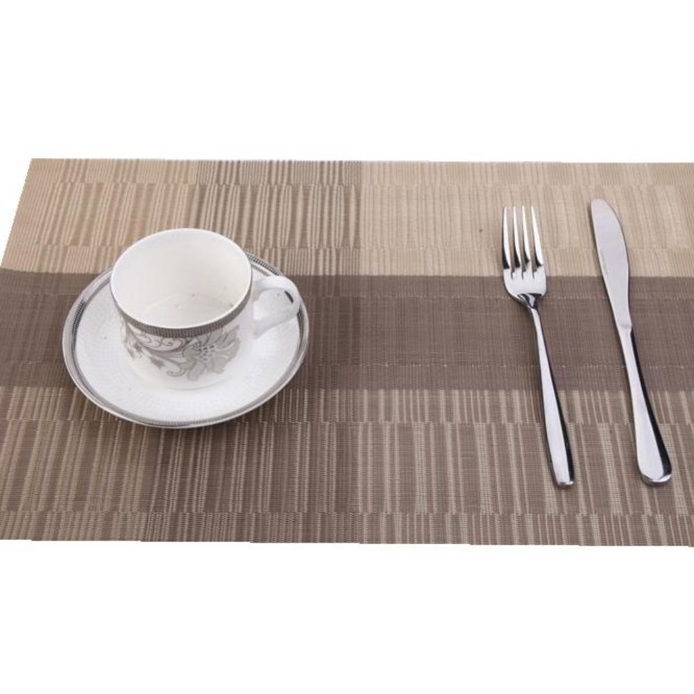 Weave Stripe Table Mat PVC Pallet Coaster 30*45cm Placemats For Dining Table