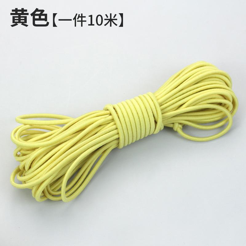10M Rundes Farbiges Elastikband Gummiband Strapazierfähige Rindersehne Feines Springseil Elastisches Seil DIY Bekleidungszubehör Haarseil