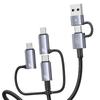 Kabel 6w1 USB USAMS 240W 2m Szybkie ładowanie Aluminiowy Szary