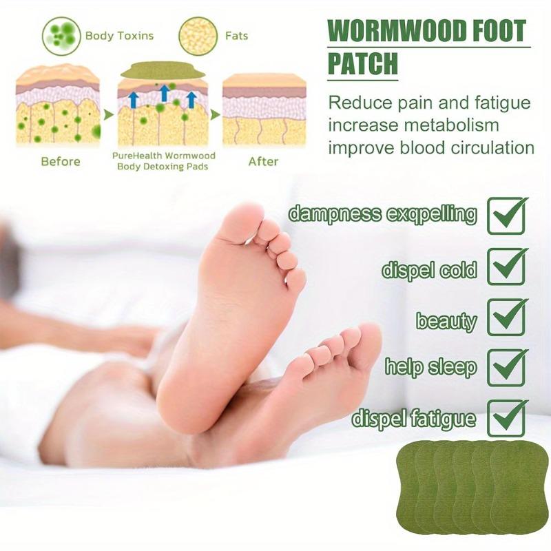 Wormwood Foot Patch Heel Fatigue Pain Relieving Plaster Relieve Stress Detoxification Help Sleeping Body Detox Pad