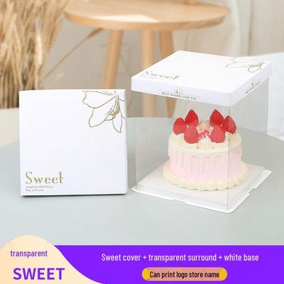 Transparent Birthday Cake Packaging Boxes