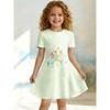 Soft and Breathable Purple Starry Sky Fairy Printed Short Sleeved Casual Dress Suitable for Birthdays and Parties in Summer