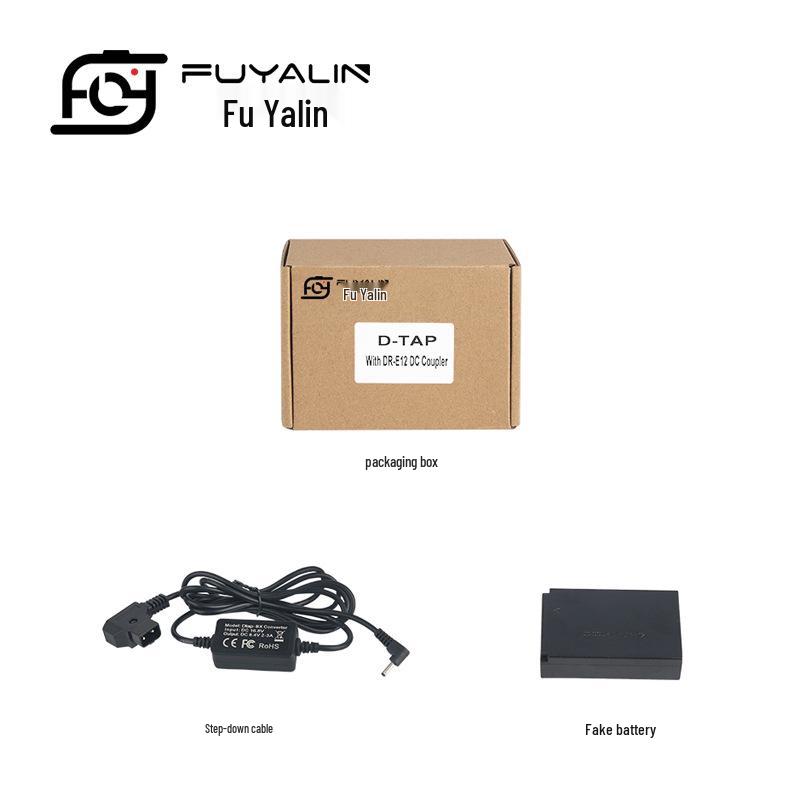 D-TAP-E12 Adapter for EOS M/M2/M10/M50/M200/100D with LPE12 Battery