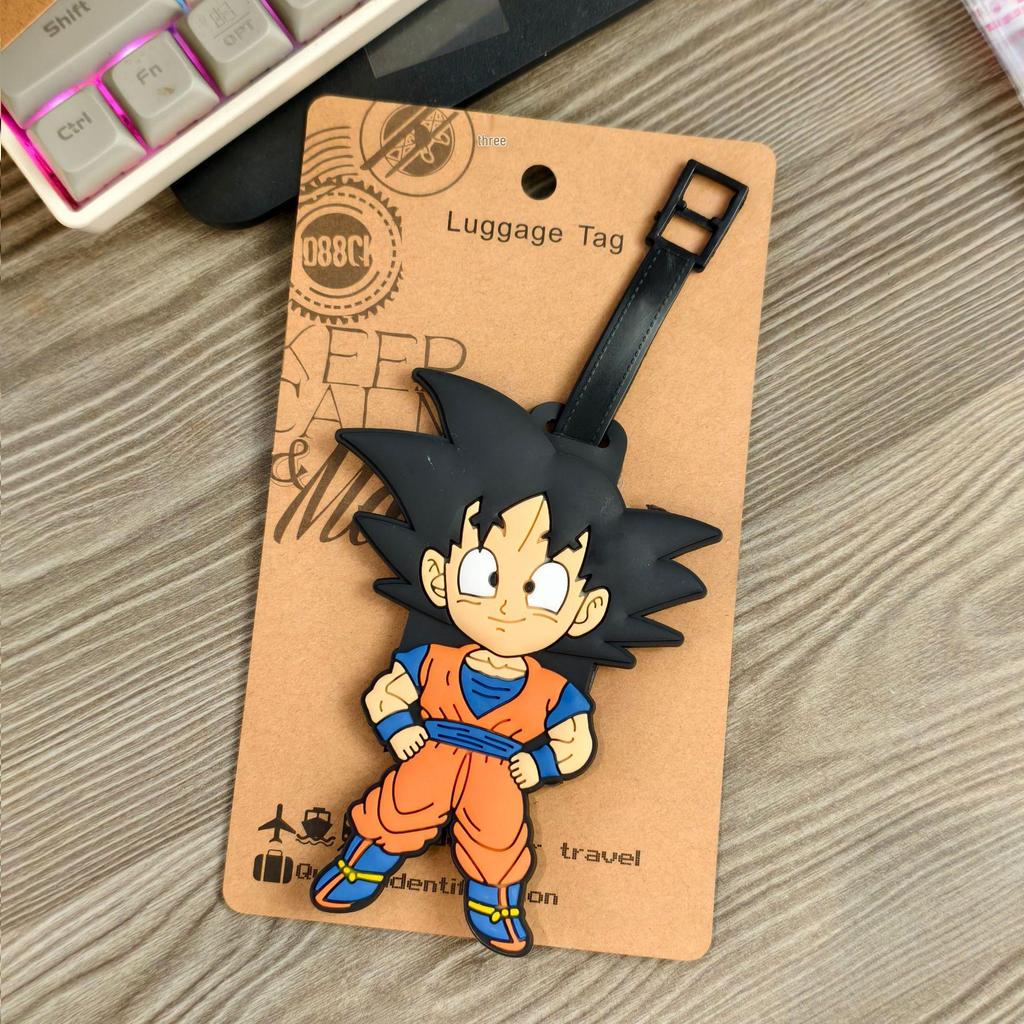 Anime Cartoon Cute Dragon Ball Goku Buu Vegeta Luggage Tag Suitcase Label