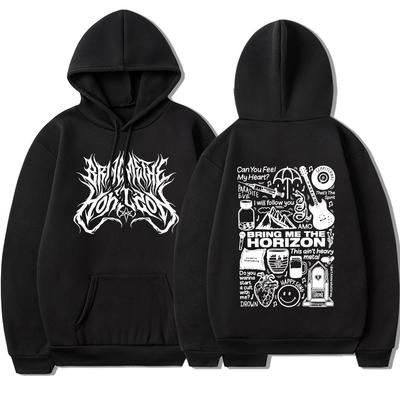 BMTH BringMe TheHorizon Ρούχα με Σχέδια Φούτερ Heavy Metal Ροκ Μπάντας Φαρδιά Φούτερ Ανδρικά Γυναικεία Ρούχα Casual Παλτό
