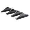4PCS Car Rear Bumper Shark Fin Triangle Spoilers Universal Carbon Fiber Flat Style