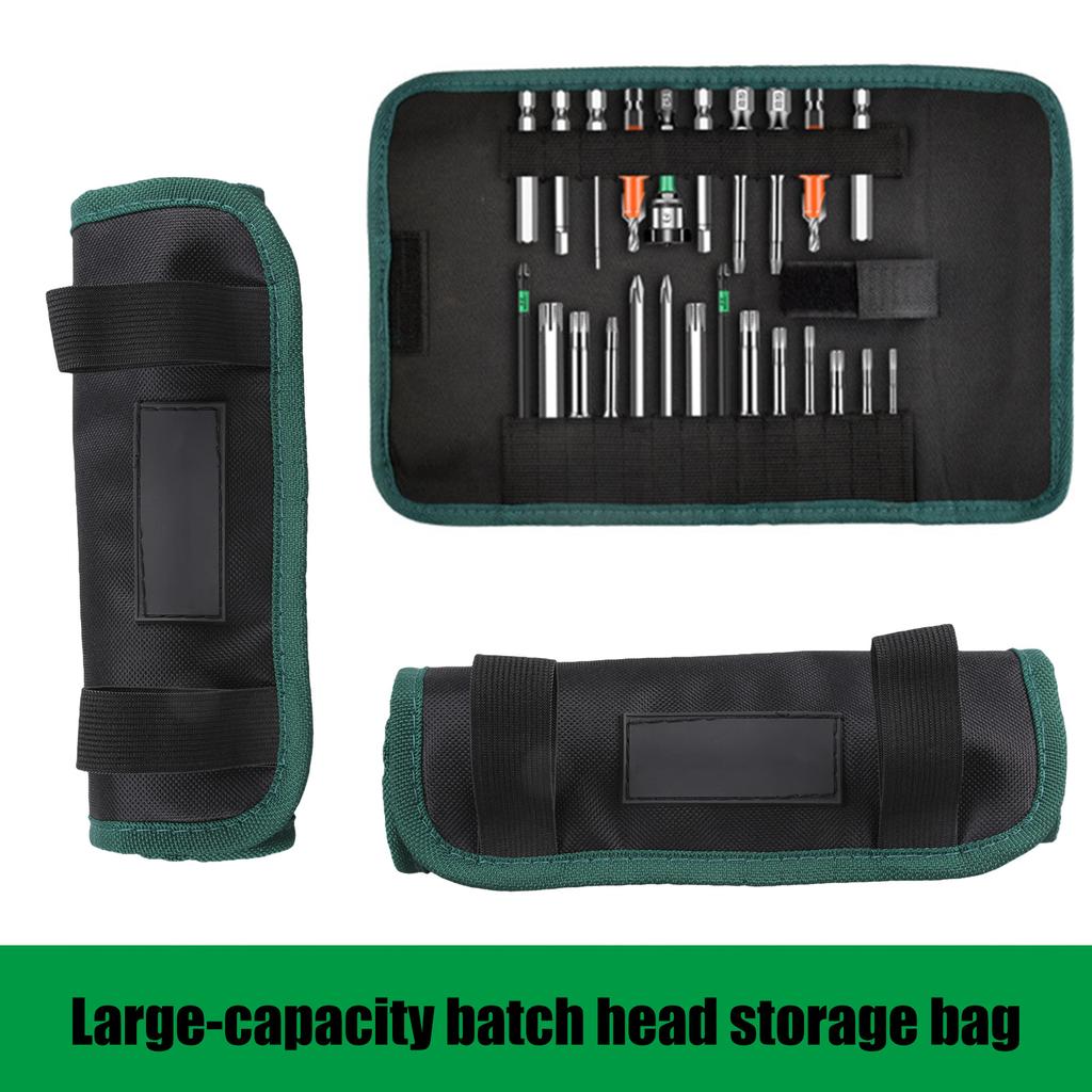 Rugged Canvas Tool Roll Bag 21 Pockets Hanging Loop Included Nonslip Closure Mechanic Essential For DIY Enthusiasts