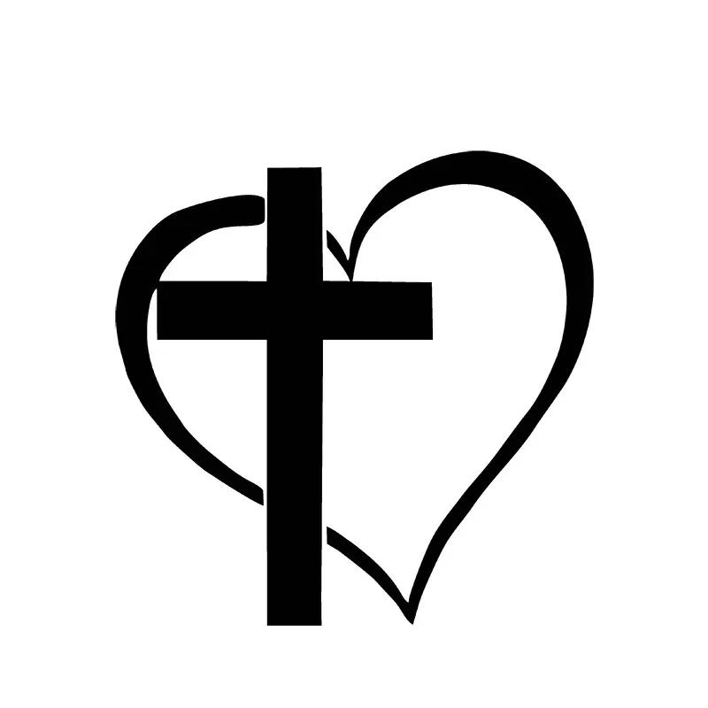 Jesus Cross Faith Christian Car Sticker Auto Body Bumper Windows Motorcycle Laptop Walls Vinyl Film Decal Car Tuning Accessories