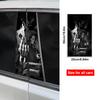 2pcs Horror Skull Car Sticker Car B-Pillar Vinyl Decals DIY Car Doors Pillar Decals Waterproof Sunscreen Vinyl Sticker