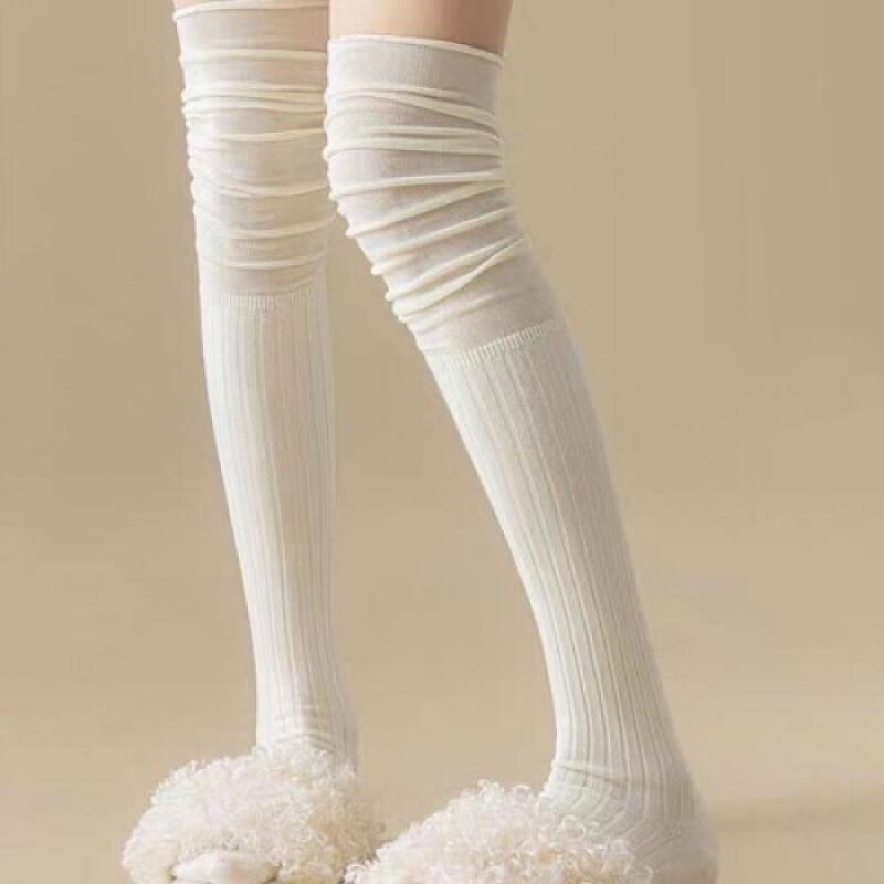 High knee socks women's over knee socks lace long socks