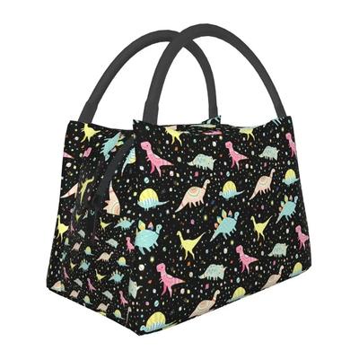 Isolierte Lunchtasche mit Cartoon-Dinosaurier-Muster für Frauen, wasserdicht, tierisch, thermisch, Kühltasche, Lunch-Tote, Strand, Camping, Reise