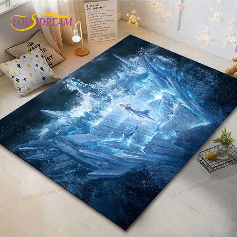 Frozen Anime Carpet Living Room Bedroom Bedside Mat Study Room Computer Chair Home Fashion Floor Mat Area Rug