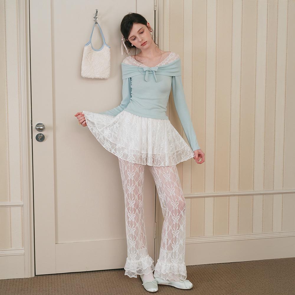CEST MOIDEW Cest_Layered Lace Skirt Pants