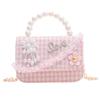 Simulated Pearl Chain Handbag Children Shoulder Bag Outdoor Trendy Crossbody Bag