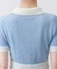 MUSINSA STANDARD WOMAN Women'S Boucle Knitted Polo Shirt [Sky Blue]