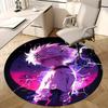 1pc Anime Character with Lightning Print Round Carpet - Office Chair Mat, Non-Slip Rug for Home Decor