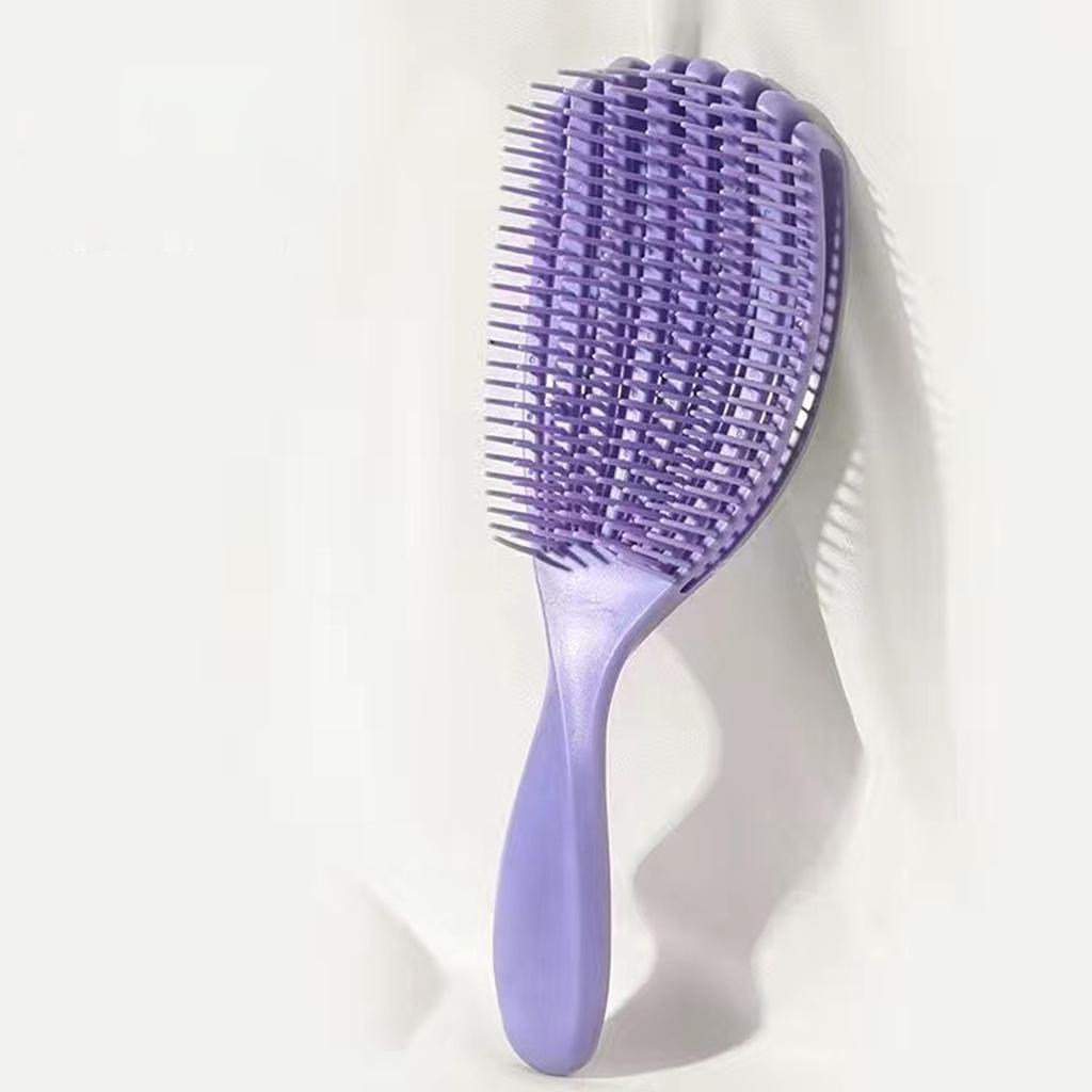 Anti-Static Detangling Brush Flexible Hollow Fluffy Curly Hair Styling Comb for Stubborn Hair Thick Wavy Hair