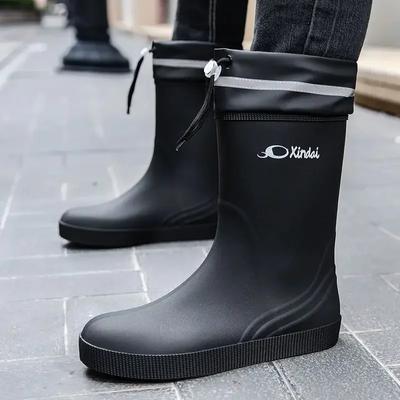 Mode Angeln Wasserdicht und Rutschfest Herrenschuhe Outdoor Bequem Pvc Abriebfest Herren Regenstiefel Mode Gummi Neu Niedrigabsatz Arbeit