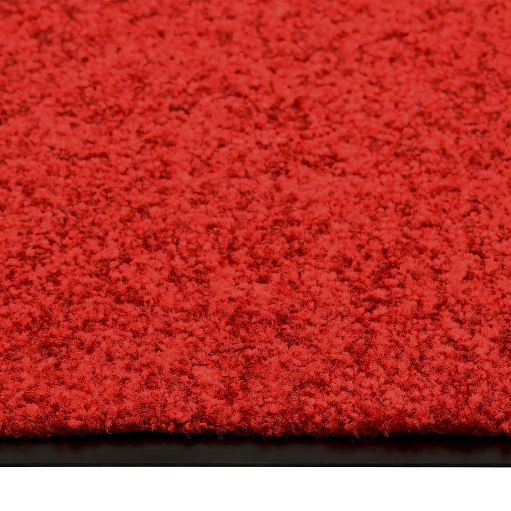 vidaXL Fußmatte Waschbar Rot 90x150 cm