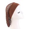 Wide Band Crochet Hair Snood Elastic Hair Care Sleeping Hat Fashion Mesh Hair Net  Ladies