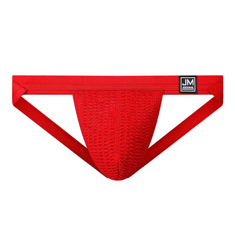 Jockstraps JOCKMAIL Sexy Men's Underwear 1.26-inch Wide Waistband Mesh Material Breathable Low Waisted Thong Underpants